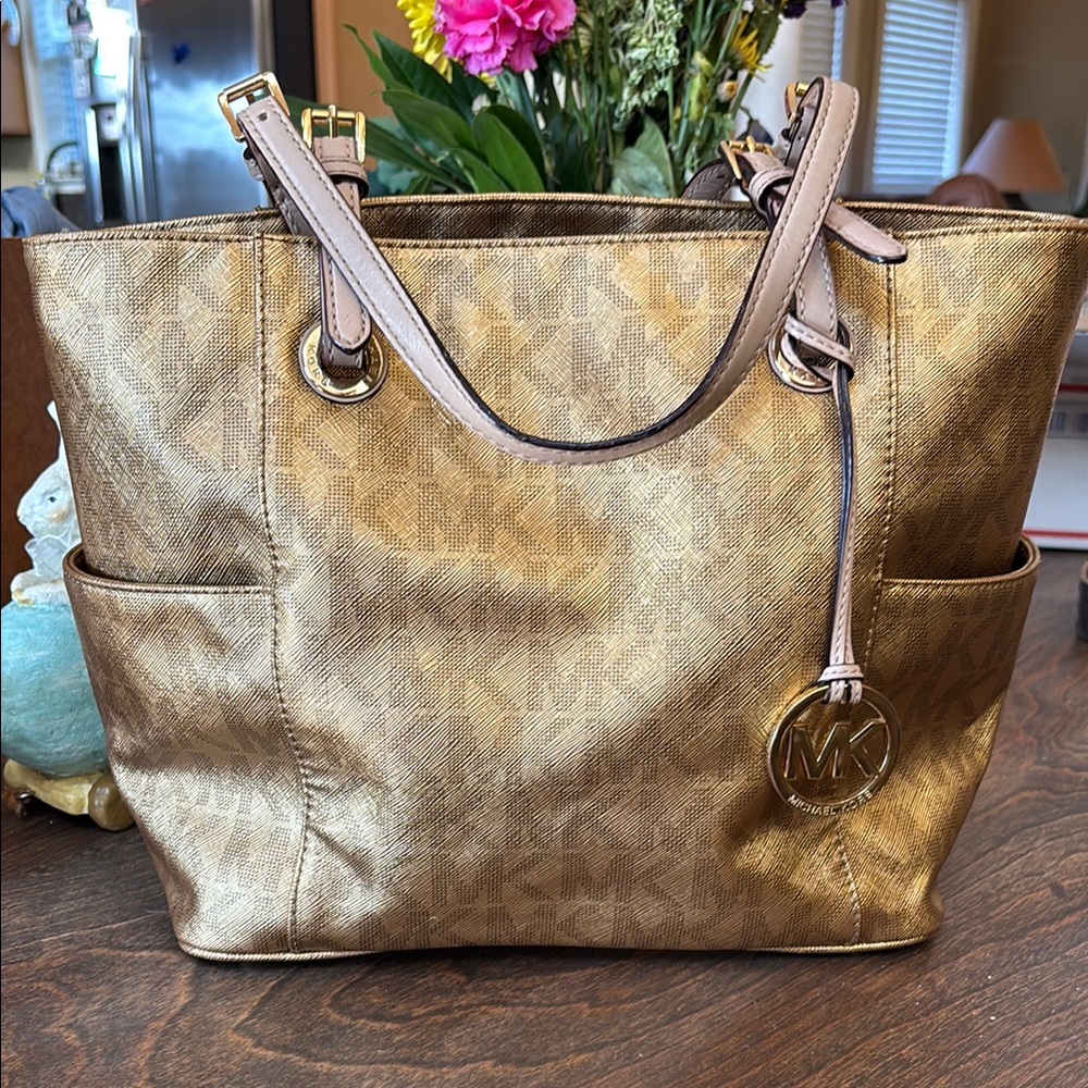 Final Chance - Michael Kors Gold Tote Bag
